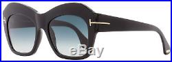 Tom Ford Square Sunglasses TF534 Emmanuelle 01W Black/Gold 54mm FT0534