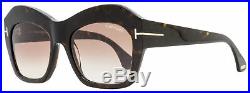 Tom Ford Square Sunglasses TF534 Emmanuelle 52F Dark Havana 54mm FT0534