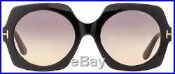 Tom Ford Square Sunglasses TF535 Sofia 01B Black/Gold 57mm FT0535