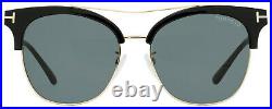 Tom Ford Square Sunglasses TF549K 01A Black/Gold 56mm FT0549