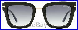 Tom Ford Square Sunglasses TF573 Lara-02 01B Black 52mm FT0573