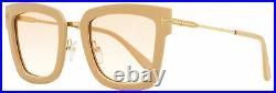 Tom Ford Square Sunglasses TF573 Lara-02 74F Powder Pink/Gold 52mm FT0573