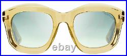 Tom Ford Square Sunglasses TF582 Julia-02 45P Transparent Champagne 50mm FT0582