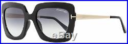 Tom Ford Square Sunglasses TF610 Jasmine-02 01B Black/Gold 53mm FT0610