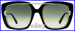 Tom Ford Square Sunglasses TF619 Marissa-02 01B Black/Gold 52mm FT0619