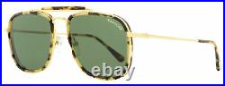 Tom Ford Square Sunglasses TF665 Huck 56N Tortoise/Gold 56mm FT0665