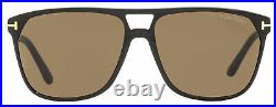 Tom Ford Square Sunglasses TF679 Shelton 01E Shiny Black 59mm FT0679