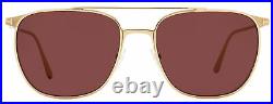 Tom Ford Square Sunglasses TF692 Kip 28S Gold 58mm FT0692