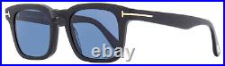 Tom Ford Square Sunglasses TF751 Dax 01V Black Polarized 50mm FT0751