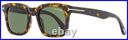 Tom Ford Square Sunglasses TF751 Dax 52N Dark Havana 50mm FT0751