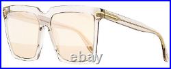 Tom Ford Square Sunglasses TF764 Sabrina-02 20Z Transparent Champagne 58mm FT076