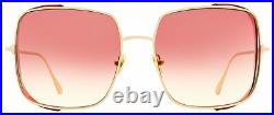 Tom Ford Square Sunglasses TF901 Toby-02 28T Gold 60mm FT0901