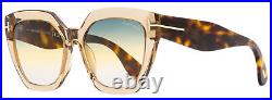 Tom Ford Square Sunglasses TF939 Phoebe 45B Transaparent Brown/Havana 56mm FT093