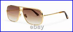 Tom Ford Stavros Sunglasses TF1204 Gold/Brown Gradient 63-11-140mm With Case New