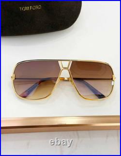 Tom Ford Stavros Sunglasses TF1204 Gold/Brown Gradient 63-11-140mm With Case New