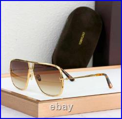 Tom Ford Stavros Sunglasses TF1204 Gold/Brown Gradient 63-11-140mm With Case New