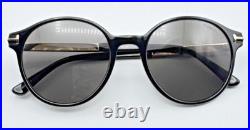 Tom Ford Sunglasses Araki TF1184 01A Black Round Frame Gray Lenses 52-20-140 New