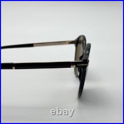 Tom Ford Sunglasses Araki TF1184 01A Black Round Frame Gray Lenses 52-20-140 New
