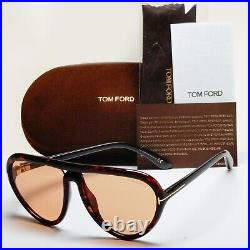 Tom Ford Sunglasses Arizona Brown Tortoise Teardrop Unisex FT0769 TF 769 52E