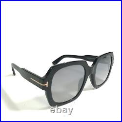 Tom Ford Sunglasses Autumn TF660 01C Black Square Thick Rim Frames w Gray Lenses