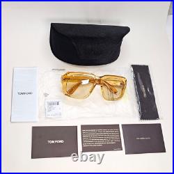 Tom Ford Sunglasses Bailey-02 Yellow Honey Transparent Square FT0885 TF 885 39F