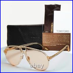 Tom Ford Sunglasses Bertrand Honey Light Brown Transparent FT1061 TF 1061 45E Tom Ford Sunglasses Bertrand Honey Light Brown Transparent FT1061 TF 1061 45E