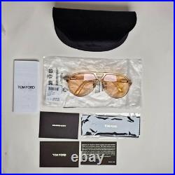 Tom Ford Sunglasses Bertrand Honey Light Brown Transparent FT1061 TF 1061 45E