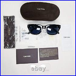 Tom Ford Sunglasses Black Glossy Dark Bue Spectre Bond FT5178 TF 5178 001 50mm