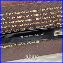 Tom Ford Sunglasses Black Glossy Dark Bue Spectre Bond FT5178 TF 5178 001 50mm