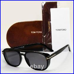 Tom Ford Sunglasses Black Glossy Pilot Gold Rosco FT1022 TF 1022 01A 58mm