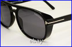 Tom Ford Sunglasses Black Glossy Pilot Gold Rosco FT1022 TF 1022 01A 58mm