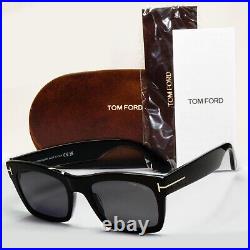 Tom Ford Sunglasses Black Glossy Square Gold Nico FT1062 TF 1062 01A 56mm