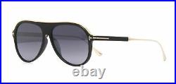Tom Ford Sunglasses Black Gold FT TF624 01C Nicholai TF 0624 57mm Frame New