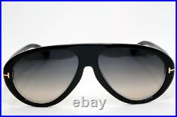 Tom Ford Sunglasses Camillo-02 Black Glossy Grey Gradient Pilot FT0988 TF988 01B Tom Ford Sunglasses Camillo-02 Black Glossy Grey Gradient Pilot FT0988 TF988 01B