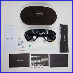 Tom Ford Sunglasses Camillo-02 Black Glossy Grey Gradient Pilot FT0988 TF988 01B Tom Ford Sunglasses Camillo-02 Black Glossy Grey Gradient Pilot FT0988 TF988 01B