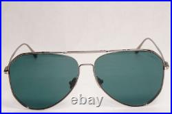 Tom Ford Sunglasses Charles-02 Gunmetal Green Blue Teal Pilot Metal TF 853 12V