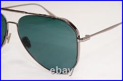 Tom Ford Sunglasses Charles-02 Gunmetal Green Blue Teal Pilot Metal TF 853 12V