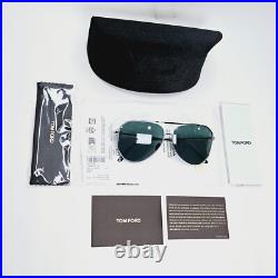 Tom Ford Sunglasses Charles-02 Gunmetal Green Blue Teal Pilot Metal TF 853 12V