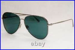 Tom Ford Sunglasses Charles-02 Gunmetal Green Blue Teal Pilot Metal TF 853 12V