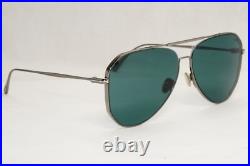 Tom Ford Sunglasses Charles-02 Gunmetal Green Blue Teal Pilot Metal TF 853 12V