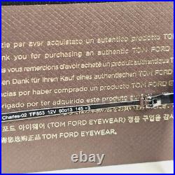 Tom Ford Sunglasses Charles-02 Gunmetal Green Blue Teal Pilot Metal TF 853 12V