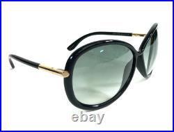 Tom Ford Sunglasses Clothilde TF162 01B Shiny Black Frames Blue Gradient Lenses