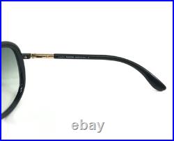 Tom Ford Sunglasses Clothilde TF162 01B Shiny Black Frames Blue Gradient Lenses