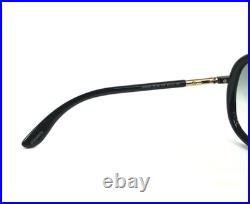 Tom Ford Sunglasses Clothilde TF162 01B Shiny Black Frames Blue Gradient Lenses