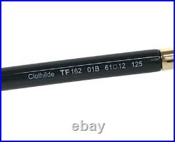Tom Ford Sunglasses Clothilde TF162 01B Shiny Black Frames Blue Gradient Lenses
