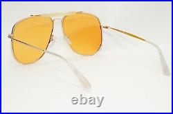 Tom Ford Sunglasses Connor-02 Gold Yellow Pilot Large Metal TF 557 28E FT0557