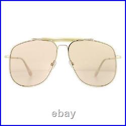 Tom Ford Sunglasses Connor FT0557 28Y Shiny Rose Gold Light Brown