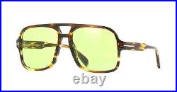 Tom Ford Sunglasses FALCONER-02 FT0884 Light Havana/Green Lens 52N Authentic NEW