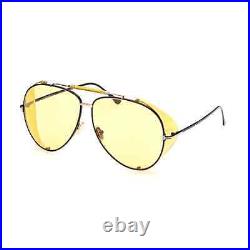 Tom Ford Sunglasses FT 0900 Jack-02 01E Black Frame Yellow lens Unisex 62-11-140