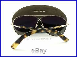 Tom Ford Sunglasses FT0393/S April 28X Rose Gold Tortoise TF393 Authentic New